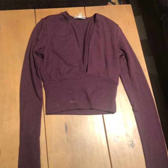 Aritzia Wilfred free crop top- purple xs - Picture 3 of 6